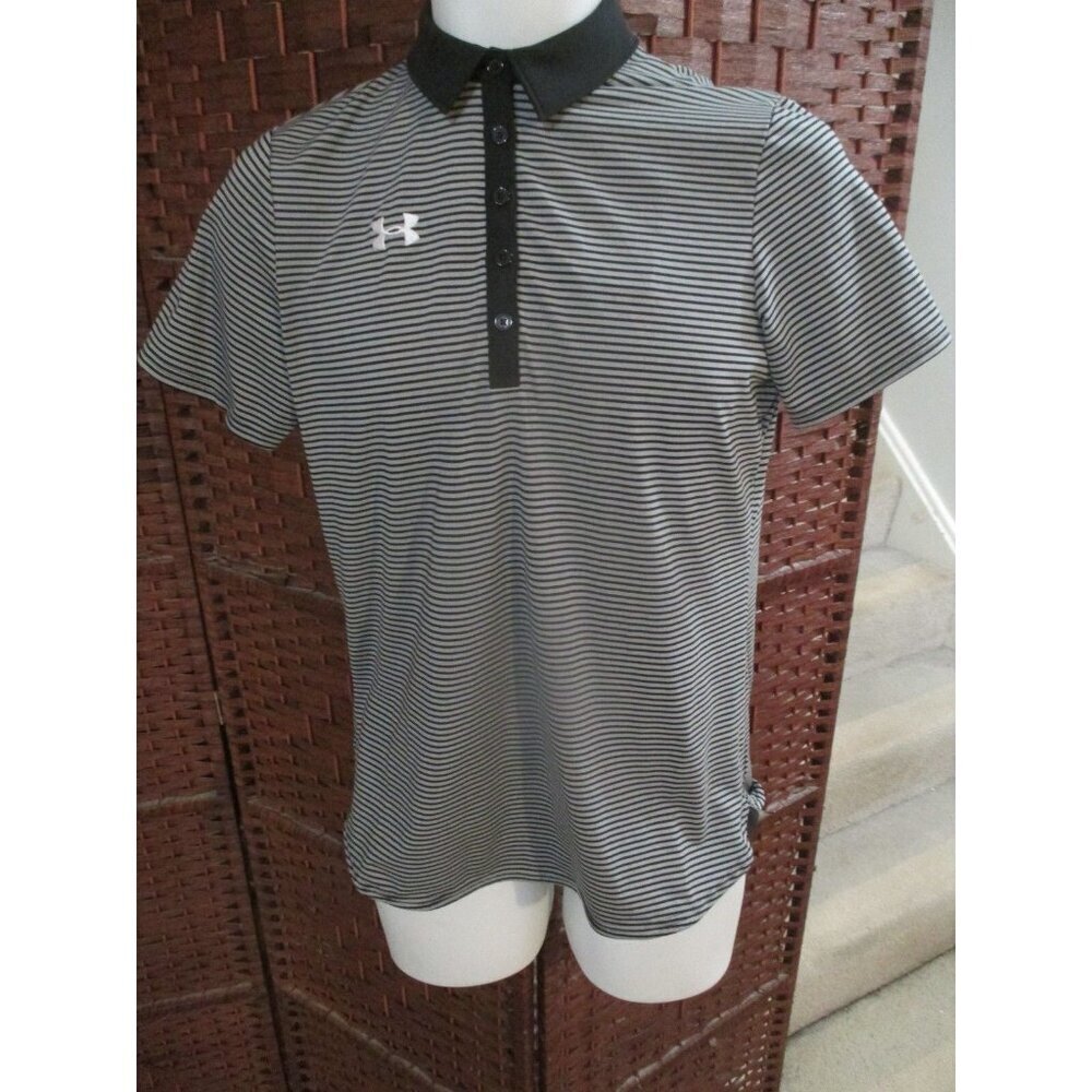 NWT Women's Under Armour Polo Shirt Golf Size Small Stripes